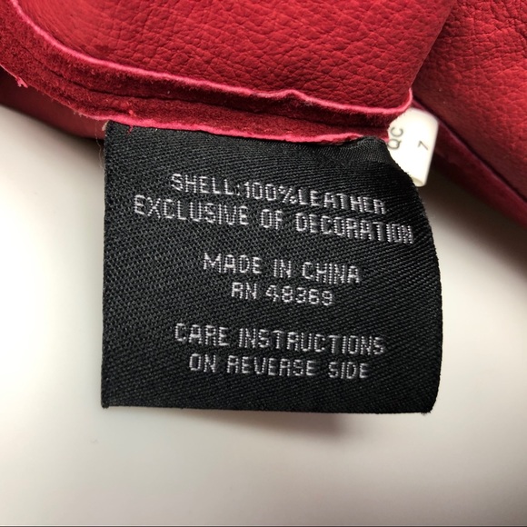 Red Suede Leather Shirt 3-Button Front Small - Picture 7 of 8